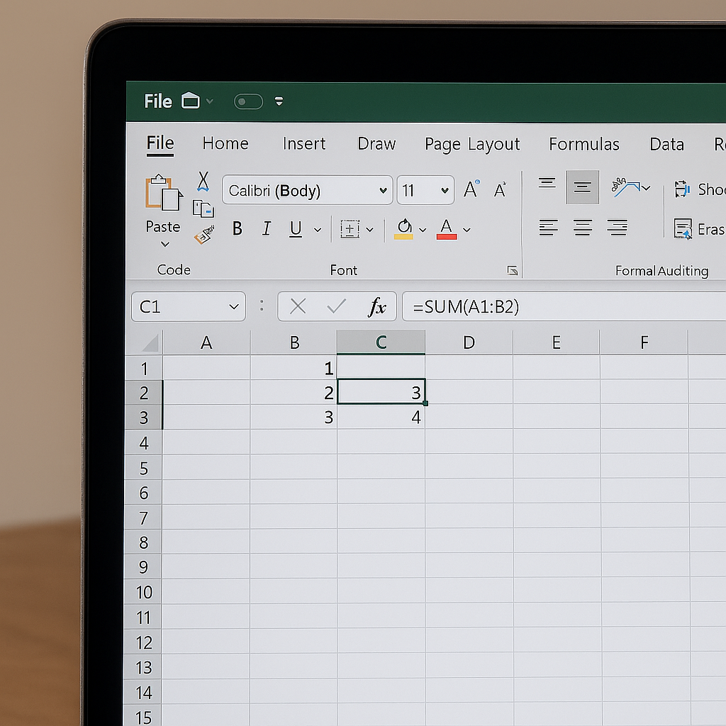 Excel Formula does not show