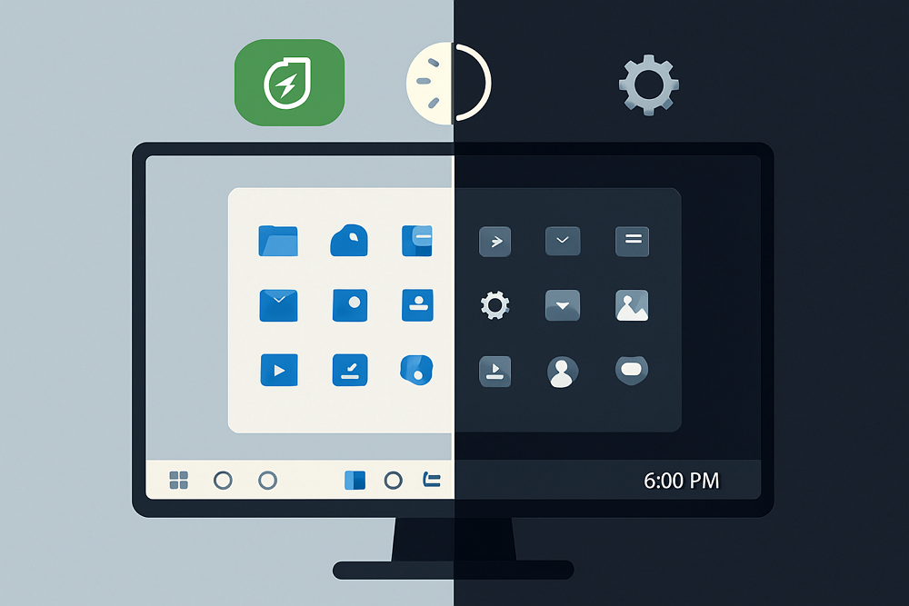 Theme automatically changes to black in pc