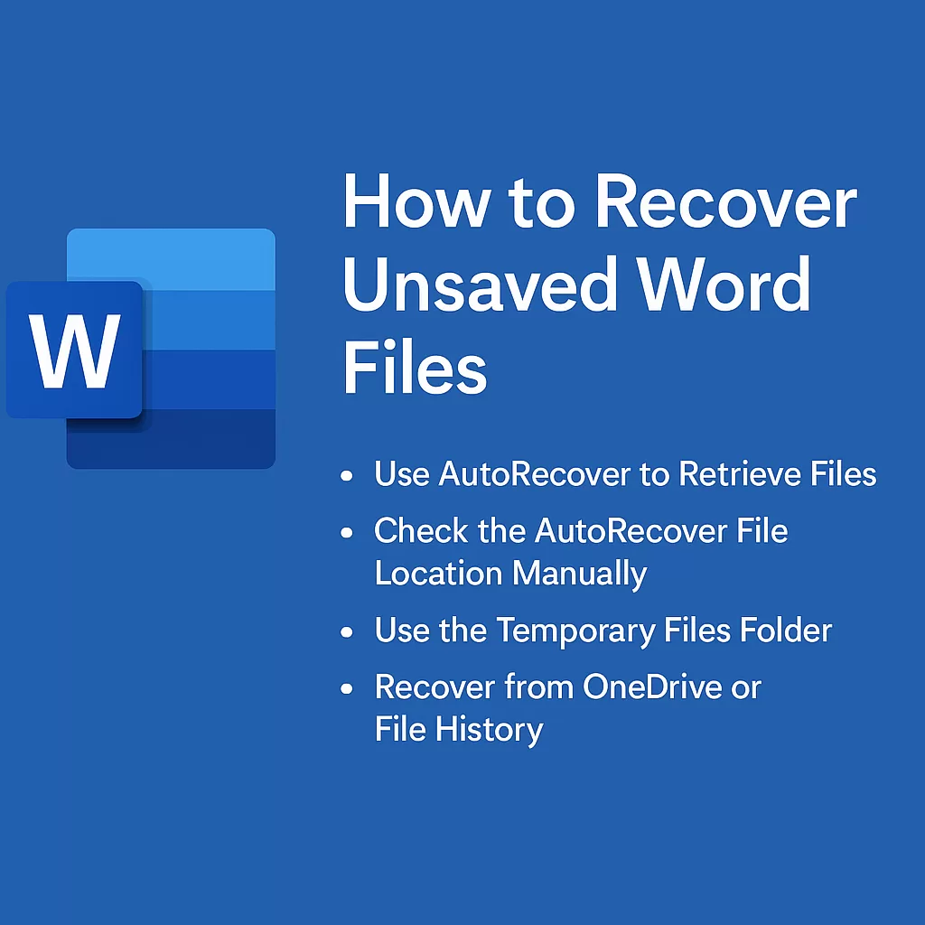 how to recover unsaved word files