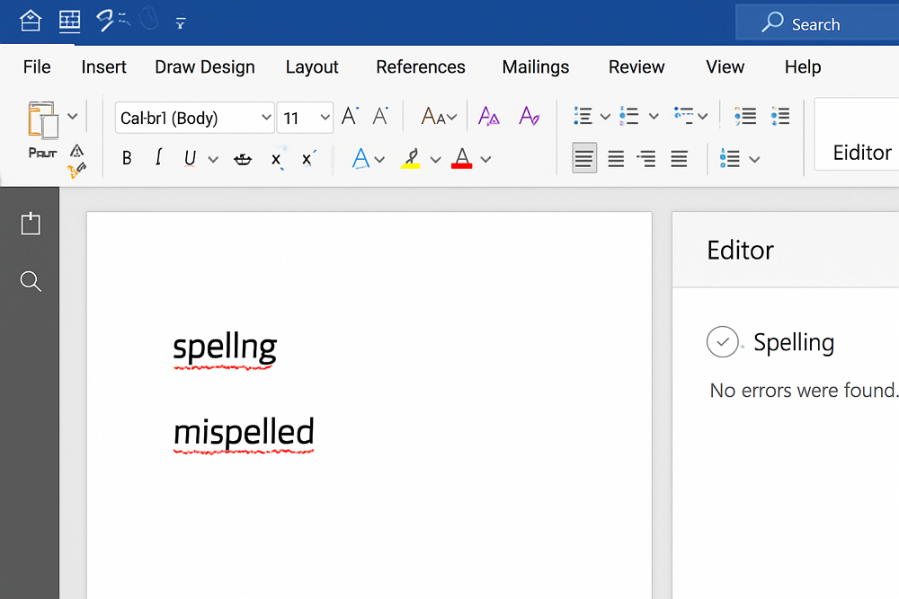 fixing the spell check not working in Word