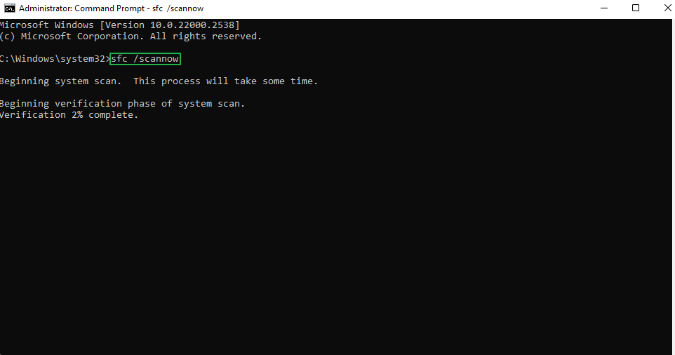 SFC Scannow feature to Fix Disk Errors on Windows 11